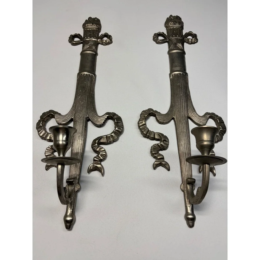 Gothic Medieval Knight‎ Wall Sconce Set Castle Candle Holders Game Thrones